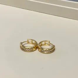 Argola Cristal Baguete G