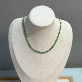Choker Prata & Verde