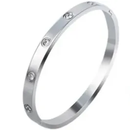 Bracelete Aço Cravejado