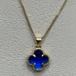 Colar Trevo Azul
