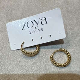 Argola Bolinhas Ouro