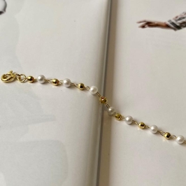 Pulseira Perola & Ouro