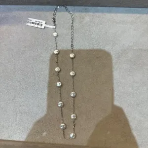 Colar Choker Pérola Achatada Ródio