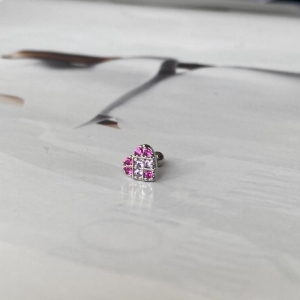 Piercing Steel Coração Rosa 5Z