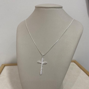 Colar Cruz Jesus Crav.