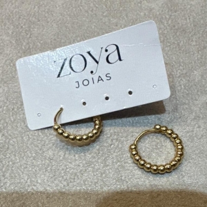 Argola Bolinhas Ouro
