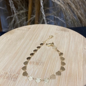 Pulseira Coração Plaquinhas