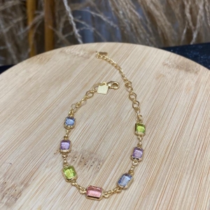 Pulseira Cristas Coloridos 1F