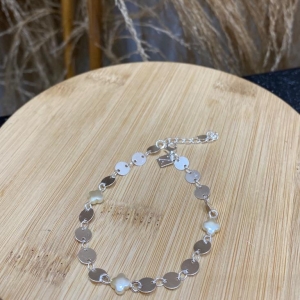 Pulseira Trevo Pérola e Circulos