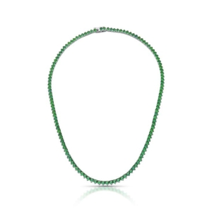 *Colar Riviera Verde Esmeralda 3pontas