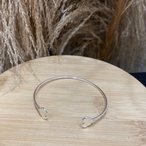 Bracelete Fine e Coração Texturizado