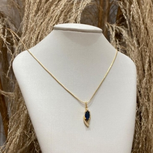 Colar Olho Cristal Blue