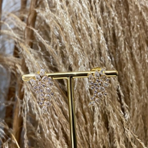 Brinco Ear Cuff Cristais Gota