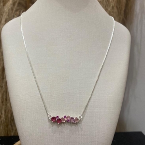 Colar Cristais Rosa