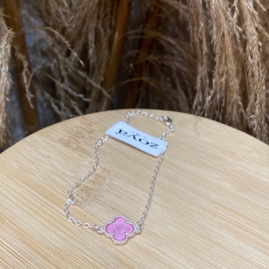 Pulseira Trevo Rosa