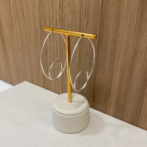 Argola Lisa Entrelaçada Prata