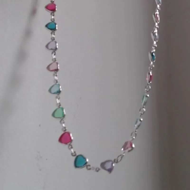 Choker Corações Coloridos
