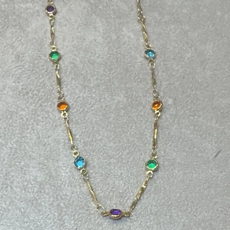 Choker Laviny com Zircônias Coloridas