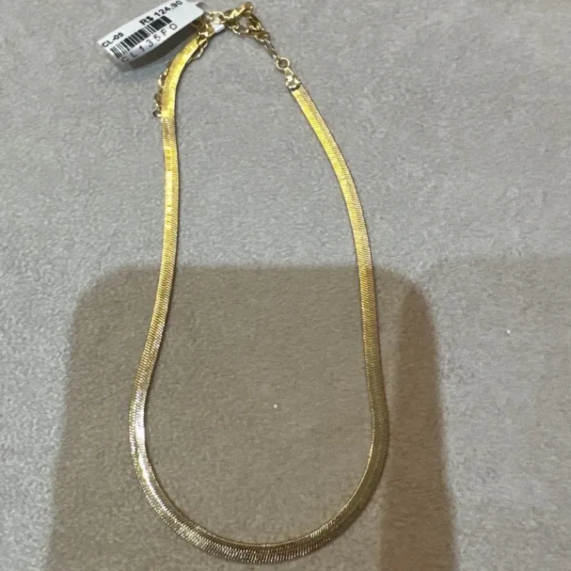 Colar Fita 6mm (45cm) Ouro