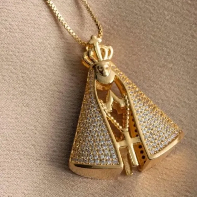 Colar Nossa Senhora Cravejado Maior (G)
