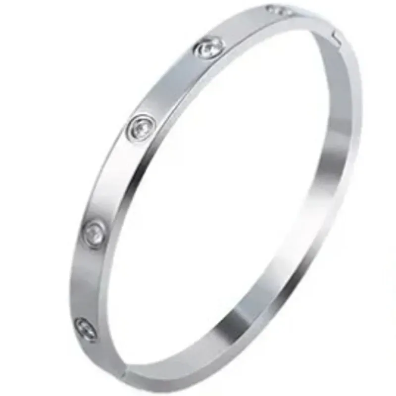 Bracelete Aço Cravejado
