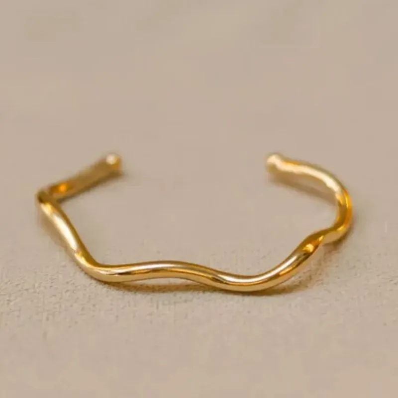 Bracelete Ondulado Ouro