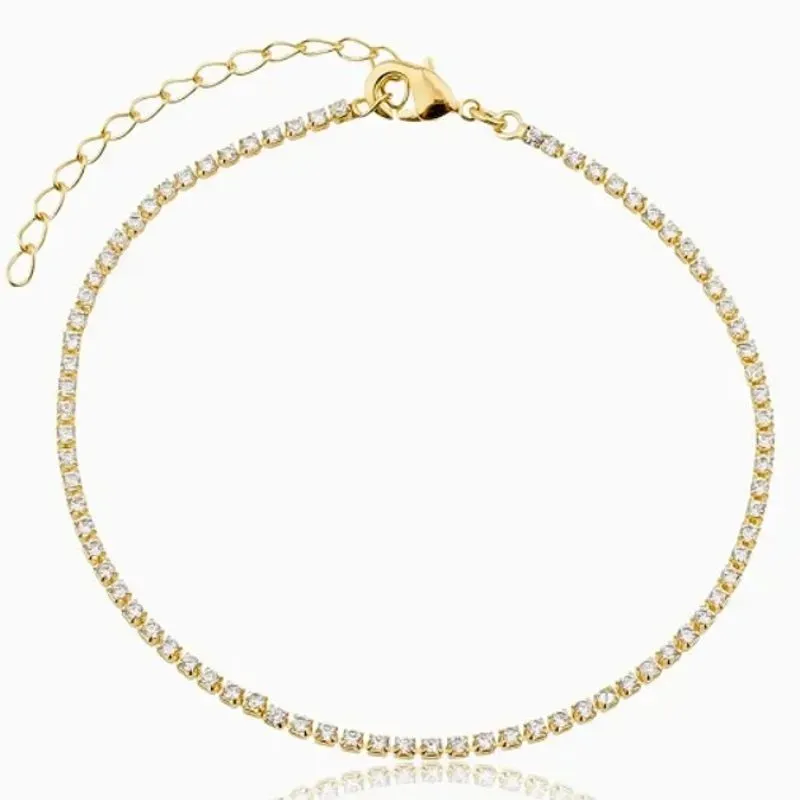 Pulseira Riviera Cristal 1,75mm Menor 15cm