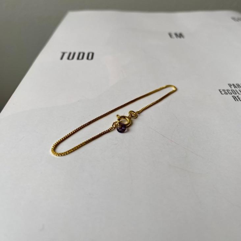 Pulseira pedra rosa