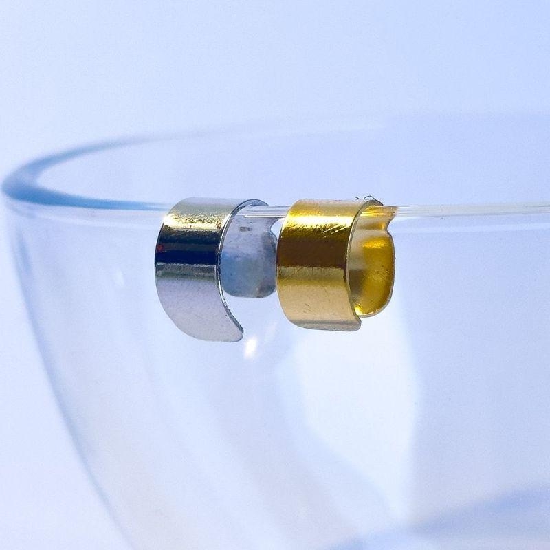 Piercing Fake Metalizado Liso Ouro