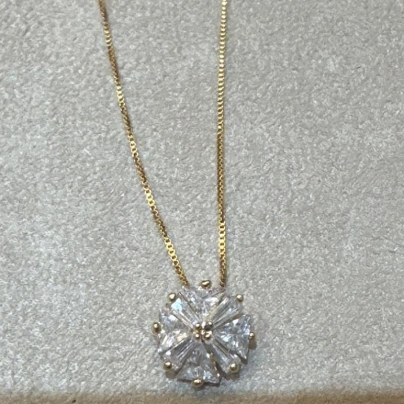 Colar Cristal Ouro