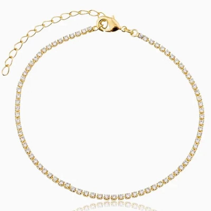 Pulseira Riviera Cristal 2mm Prata