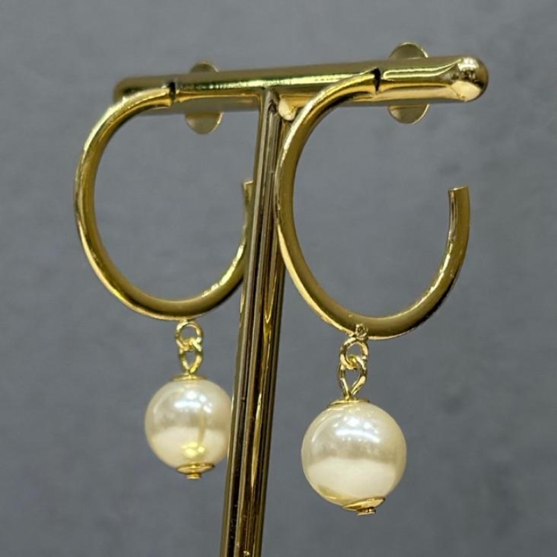 Argola Com Pérola Pêndulo