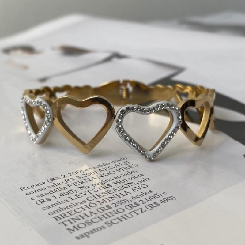 Bracelete 3 Corações