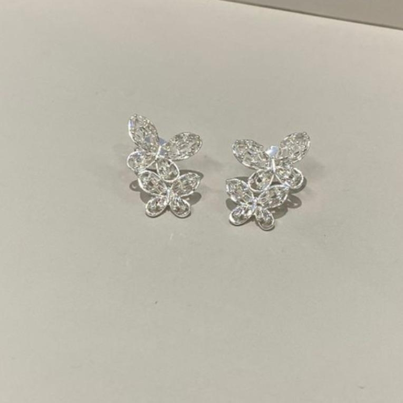 Brinco 2 Borboletas Cristal