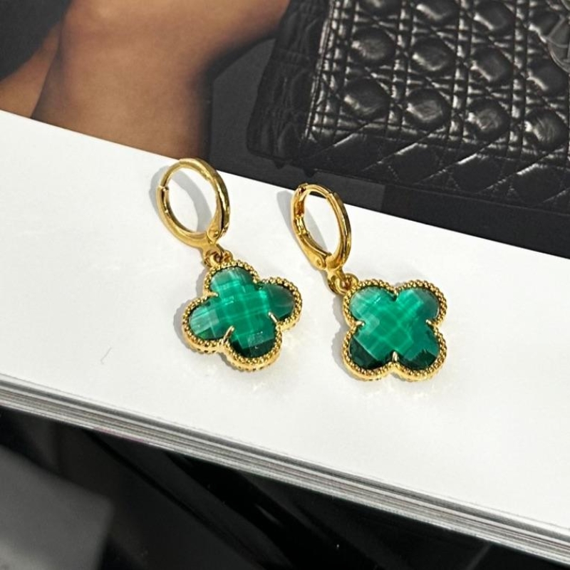 Brinco Argola Van Trevo Verde