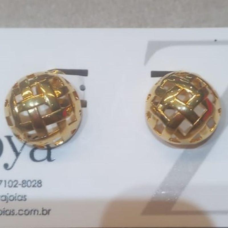 Brinco Botão Vazado