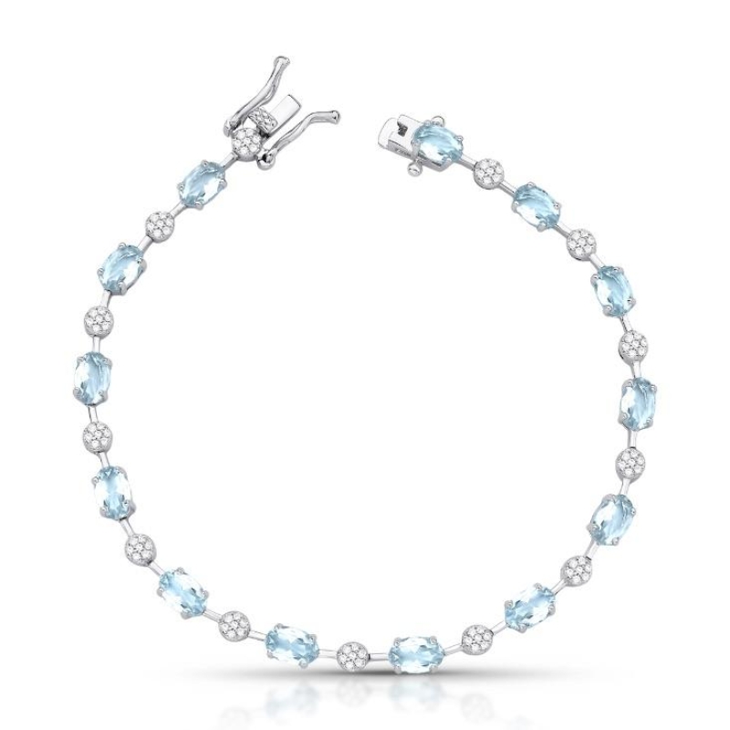 *Pulseira Riviera Cristais e Verde Água
