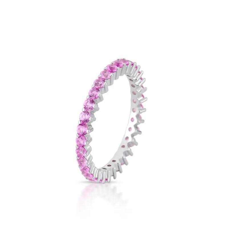 * Anel Riviera Safira Pink