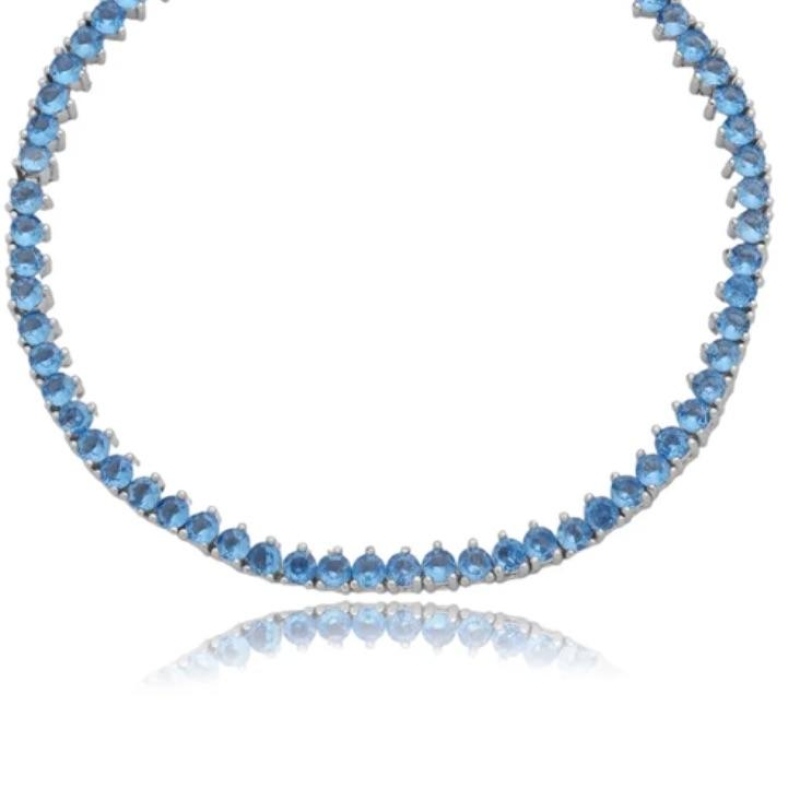 *Pulseira Riviera Azul Colors 3 pontas (3mm)