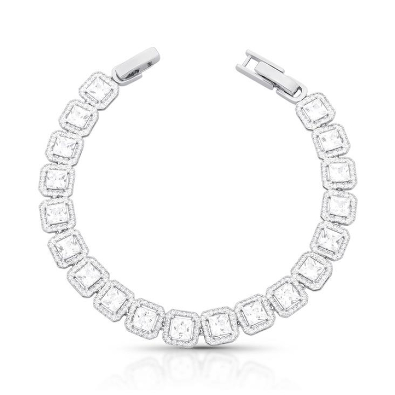 *Pulseira Riviera Cristais Quadrado