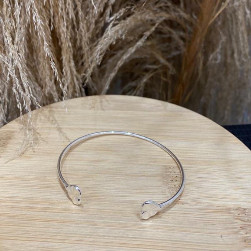 Bracelete Fine e Coração Texturizado