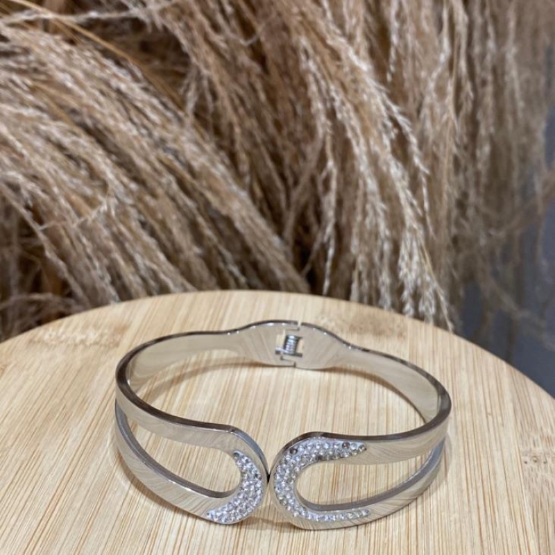Bracelete Gota Vazado e Zircônias