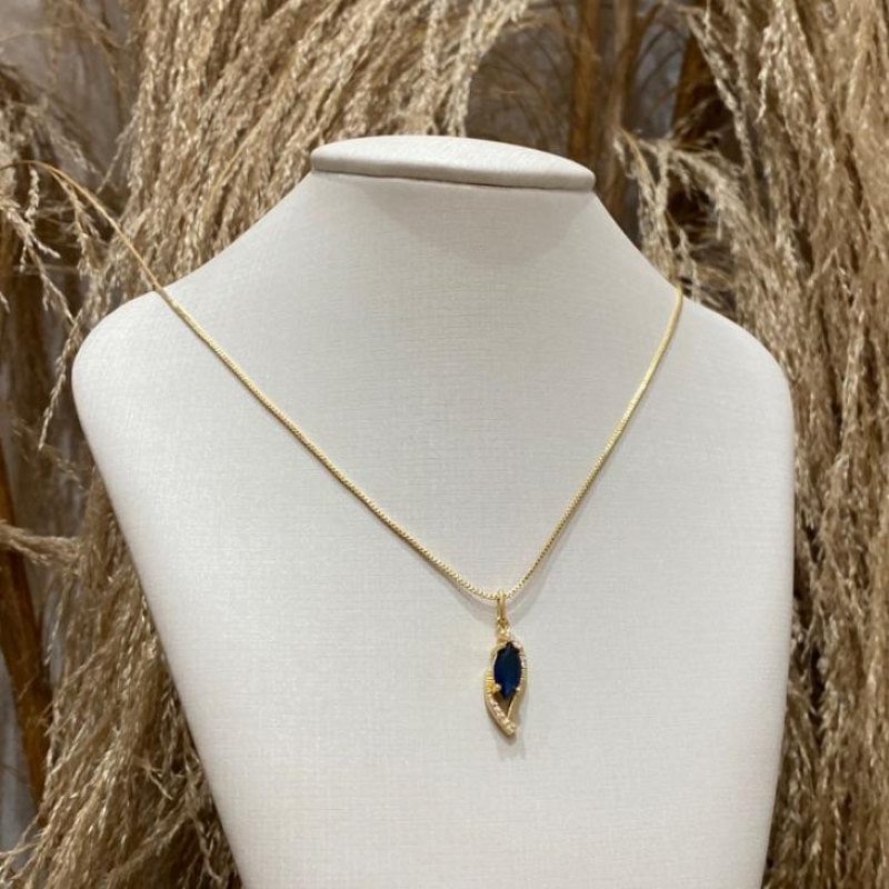Colar Olho Cristal Blue