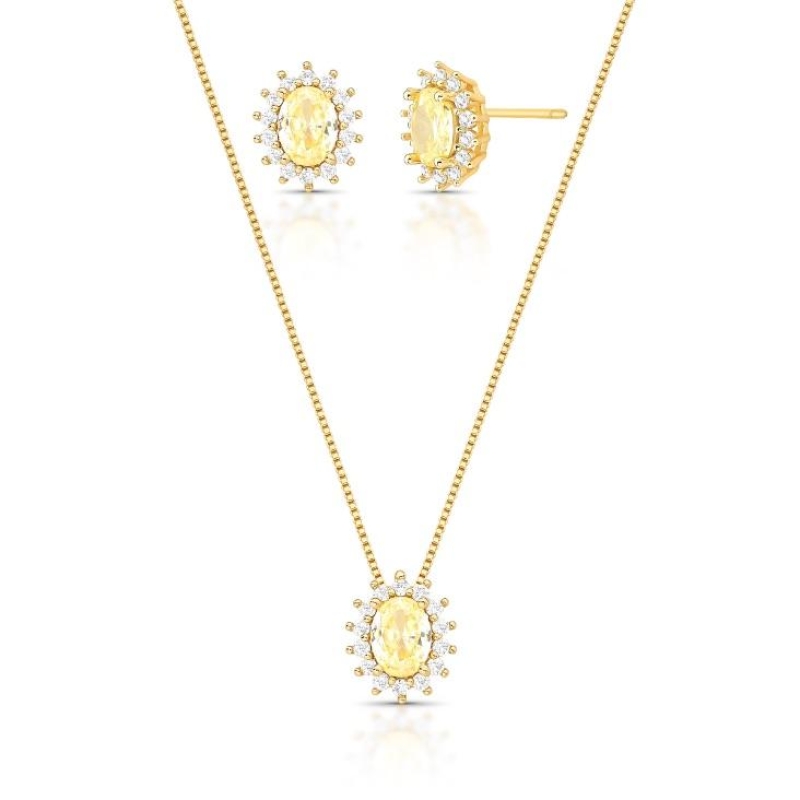 *Conjunto  Yellow e Cristais