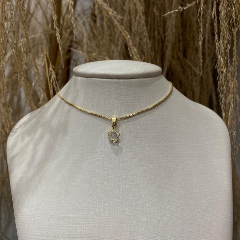 Colar Trevo Cristal