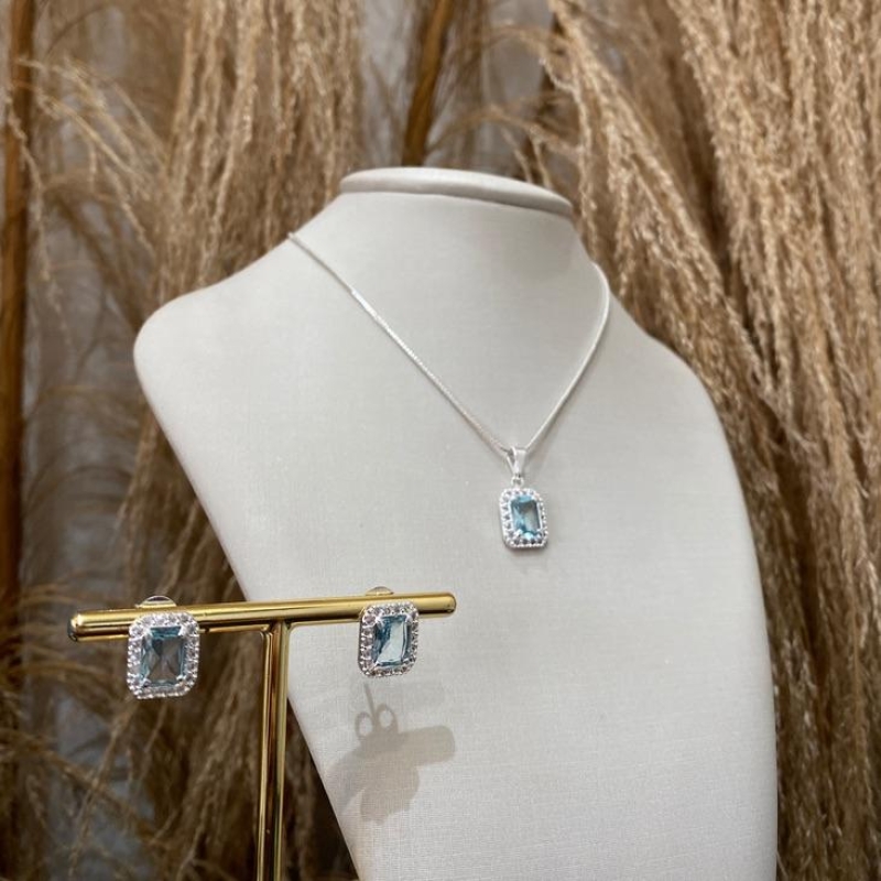 Conjunto Quadrado Aqcua Blue