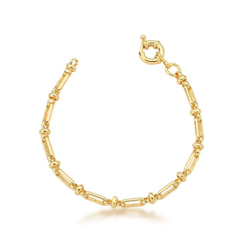 *Pulseira Elos Intercalado Liso