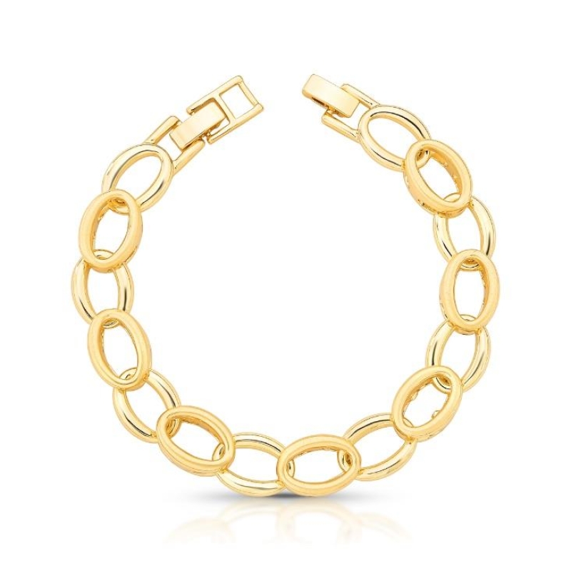 *Pulseira Elos Ovais Lisa