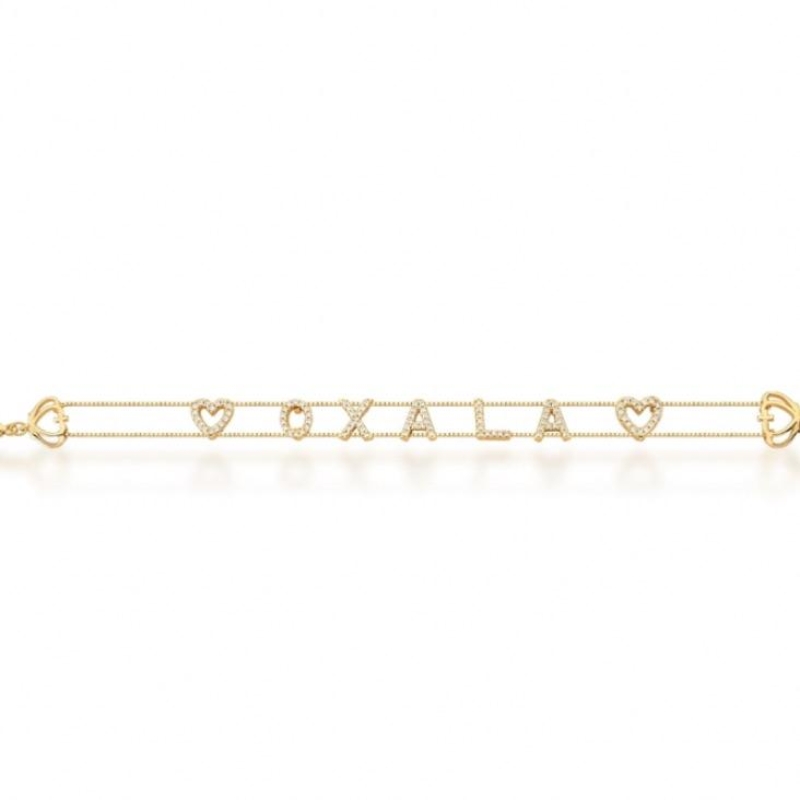 *Pulseira Oxalá Cravejada