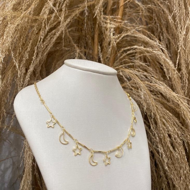 Choker Lua e Estrelas Vaz